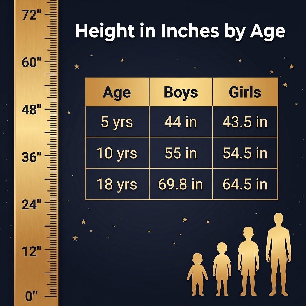 Height in Inches by Age: Complete Charts for Boys, Girls & Adults