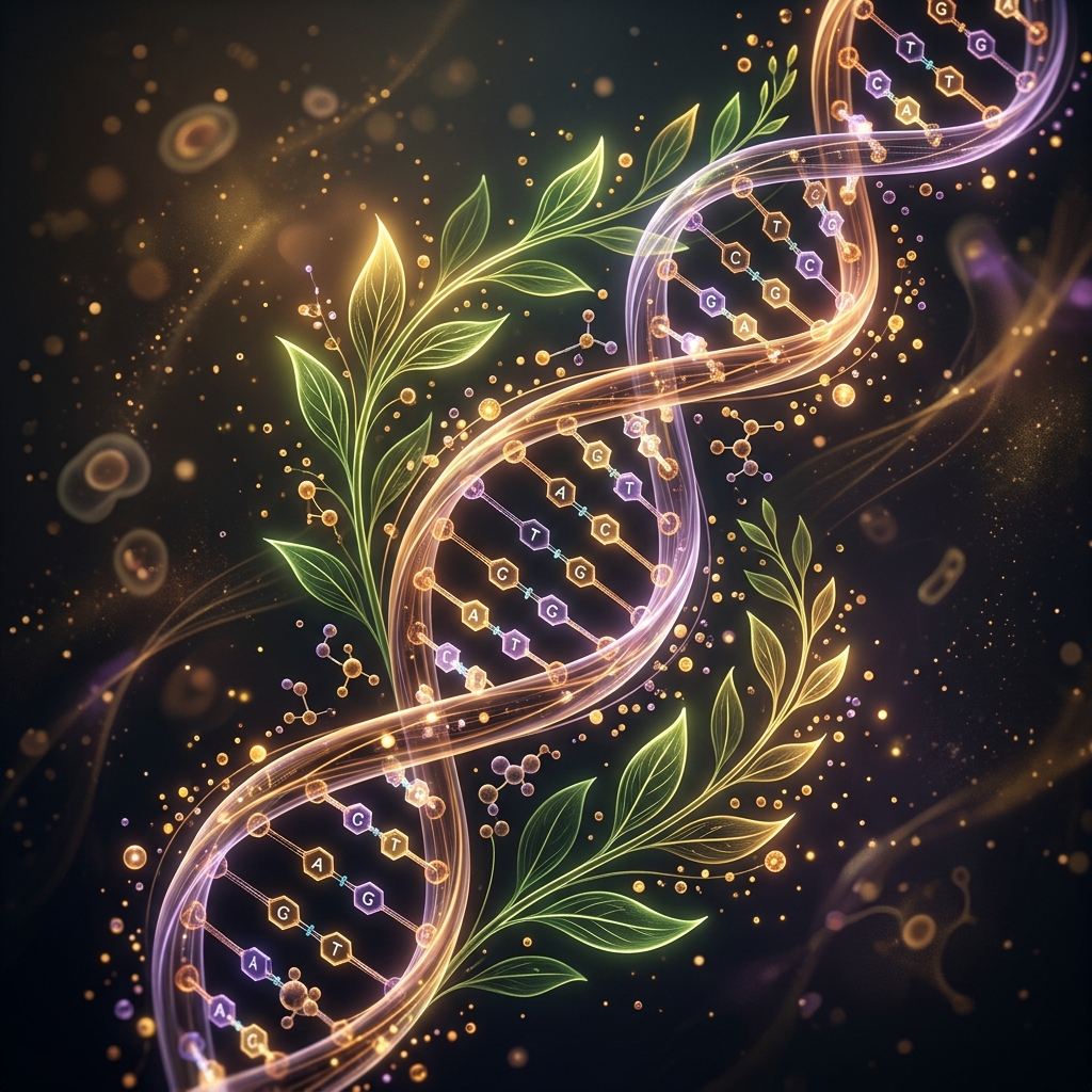 Genetics and Nutrition abstract representation